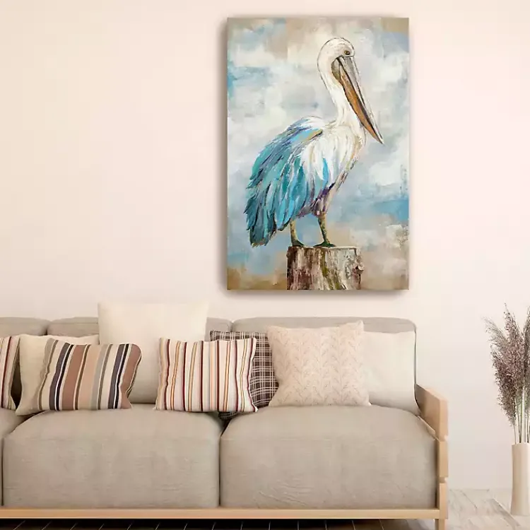 Canvas Art-Kirklands Home Pelican Perch Canvas Art Print, 32x48 in.
