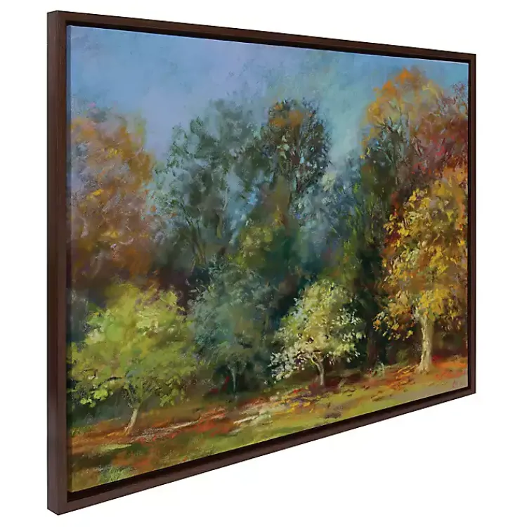 Canvas Art-Kirklands Home Autumn Forest Day Framed Canvas Art Print Multi