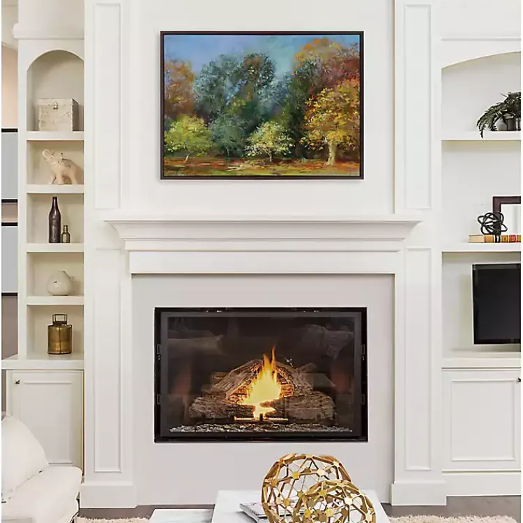 Canvas Art-Kirklands Home Autumn Forest Day Framed Canvas Art Print Multi