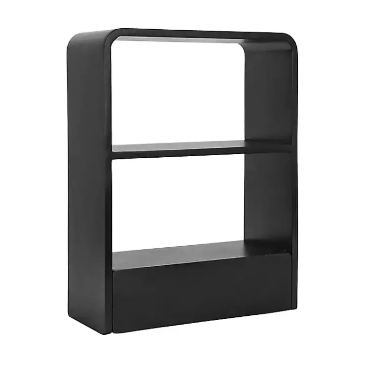 Shelves-Kirklands Home Kato Single Drawer Wall Shelf Black