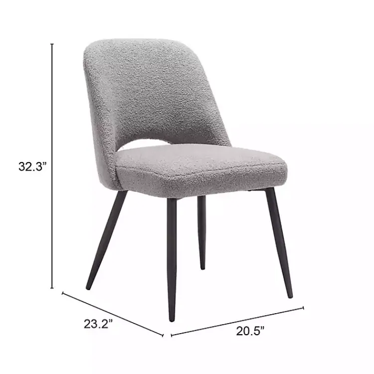 Dining Chairs-Kirklands Home Teddy Upholstered Dining Chairs, Set of 2 Gray