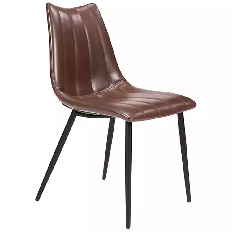 Dining Chairs-Kirklands Home Faux Leather Noreen Dining Chairs, Set of 2 Brown