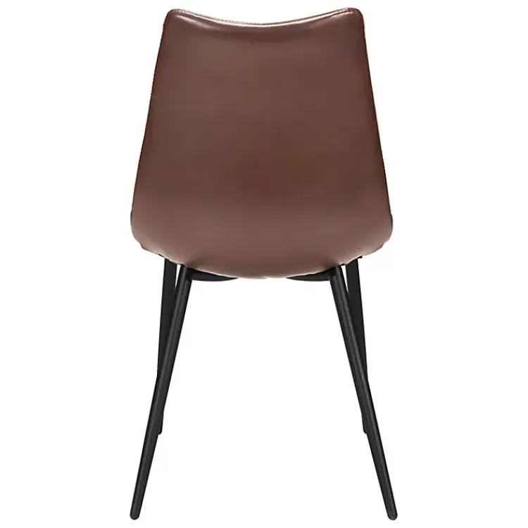 Dining Chairs-Kirklands Home Faux Leather Noreen Dining Chairs, Set of 2 Brown