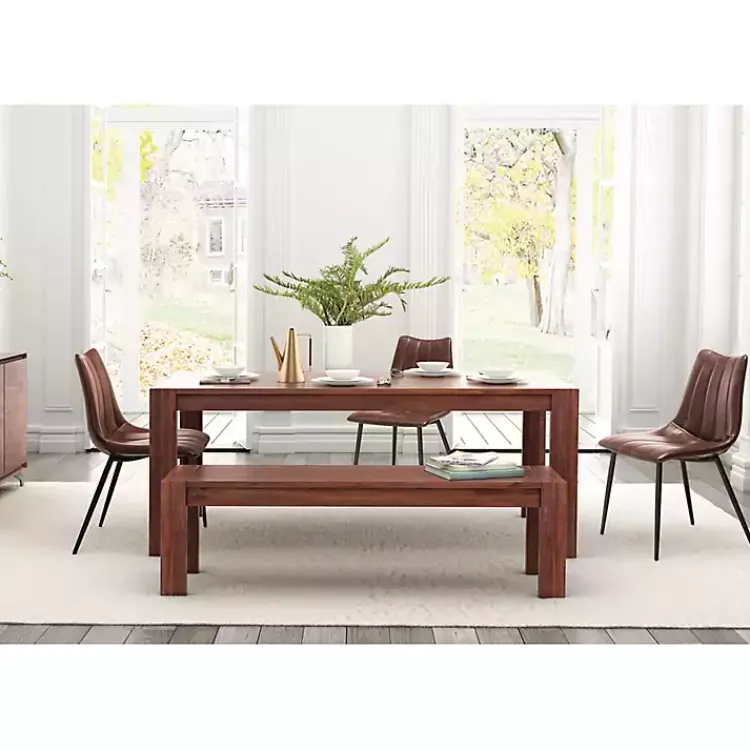 Dining Chairs-Kirklands Home Faux Leather Noreen Dining Chairs, Set of 2 Brown