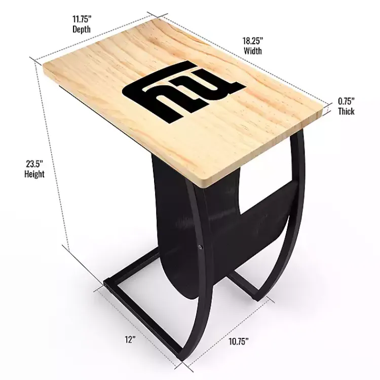 Accent & End Tables-Kirklands Home New York Giants Wood C-Table Tan