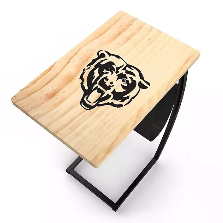 Accent & End Tables-Kirklands Home Chicago Bears Wood C-Table Tan