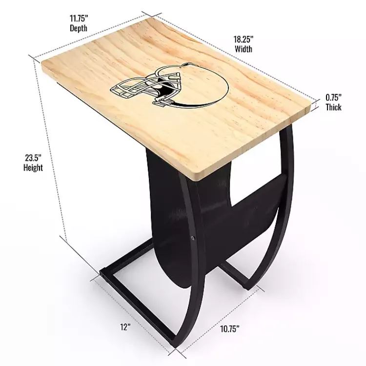 Accent & End Tables-Kirklands Home Cleveland Browns Wood C-Table Tan