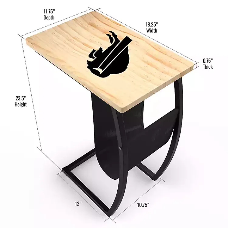 Accent & End Tables-Kirklands Home Buffalo Bills Wood C-Table Tan