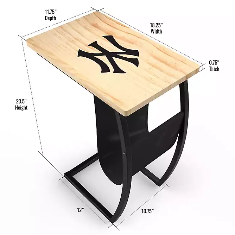 Accent & End Tables-Kirklands Home New York Yankees Wood C-Table Tan