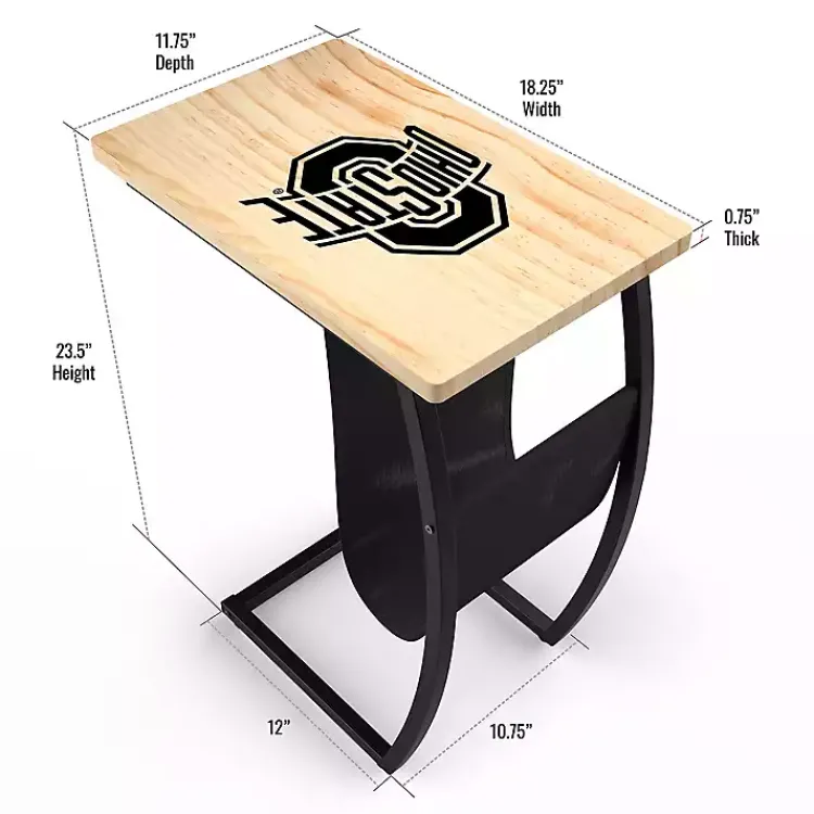 Accent & End Tables-Kirklands Home Ohio State University Wood C-Table Tan