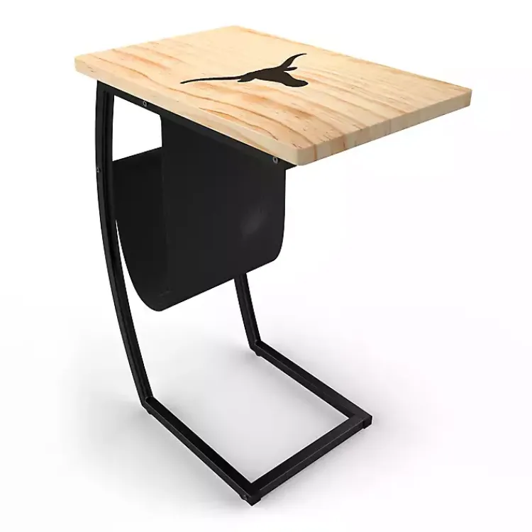 Accent & End Tables-Kirklands Home University of Texas Wood C-Table Tan