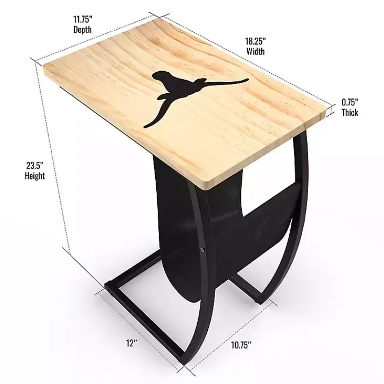 Accent & End Tables-Kirklands Home University of Texas Wood C-Table Tan