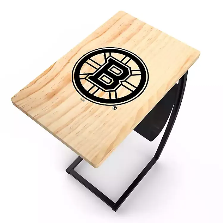 Accent & End Tables-Kirklands Home Boston Bruins Wood C-Table Tan