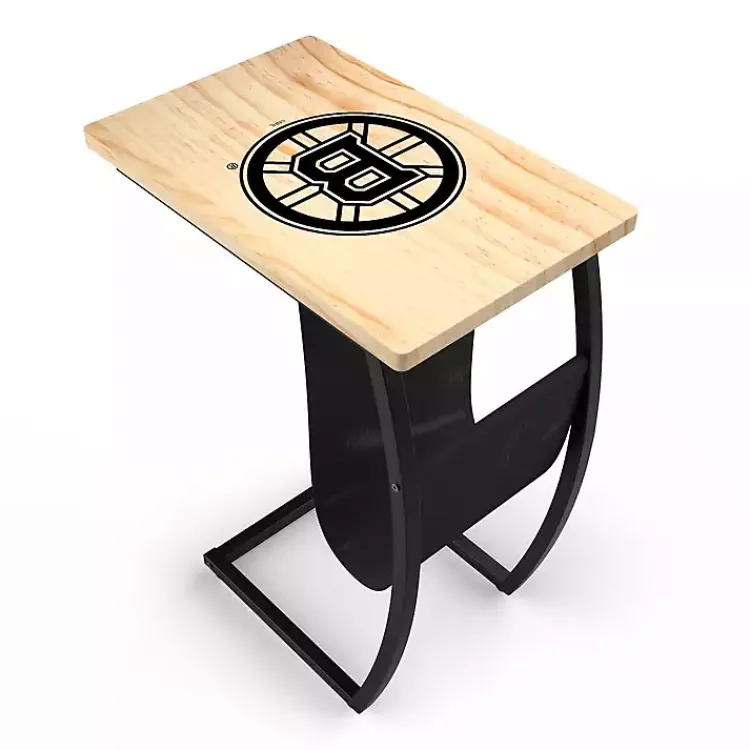 Accent & End Tables-Kirklands Home Boston Bruins Wood C-Table Tan