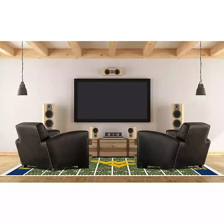 Area Rugs-Kirklands Home West Virginia University Homefield Area Rug, 6x8