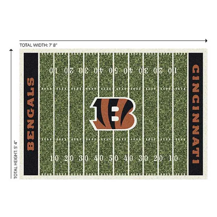 Area Rugs-Kirklands Home Cincinnati Bengals Home Field Area Rug, 6x8