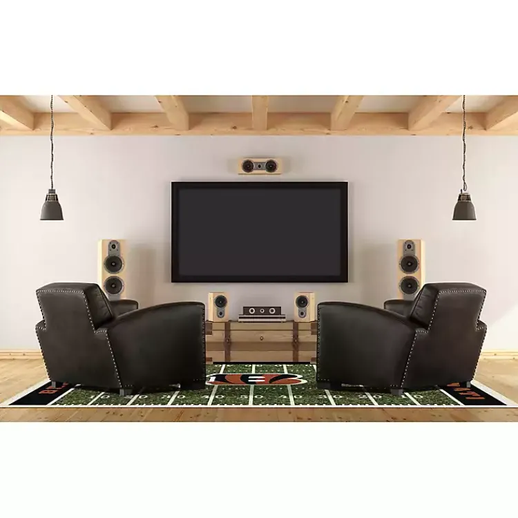 Area Rugs-Kirklands Home Cincinnati Bengals Home Field Area Rug, 6x8