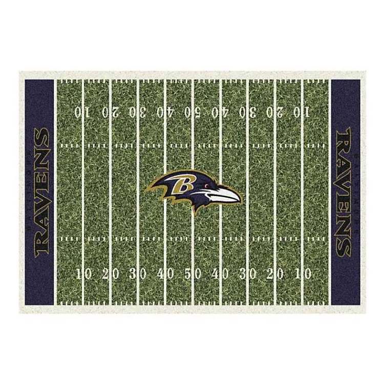Area Rugs-Kirklands Home Baltimore Ravens Home Field Area Rug, 6x8