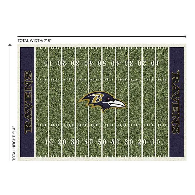 Area Rugs-Kirklands Home Baltimore Ravens Home Field Area Rug, 6x8
