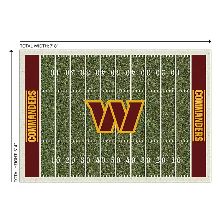 Area Rugs-Kirklands Home Washington Commanders Home Field Area Rug, 6x8