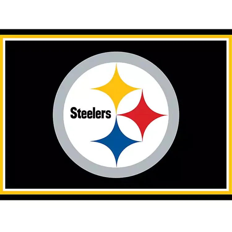 Area Rugs-Kirklands Home Pittsburgh Steelers Area Rug, 3x4 Black