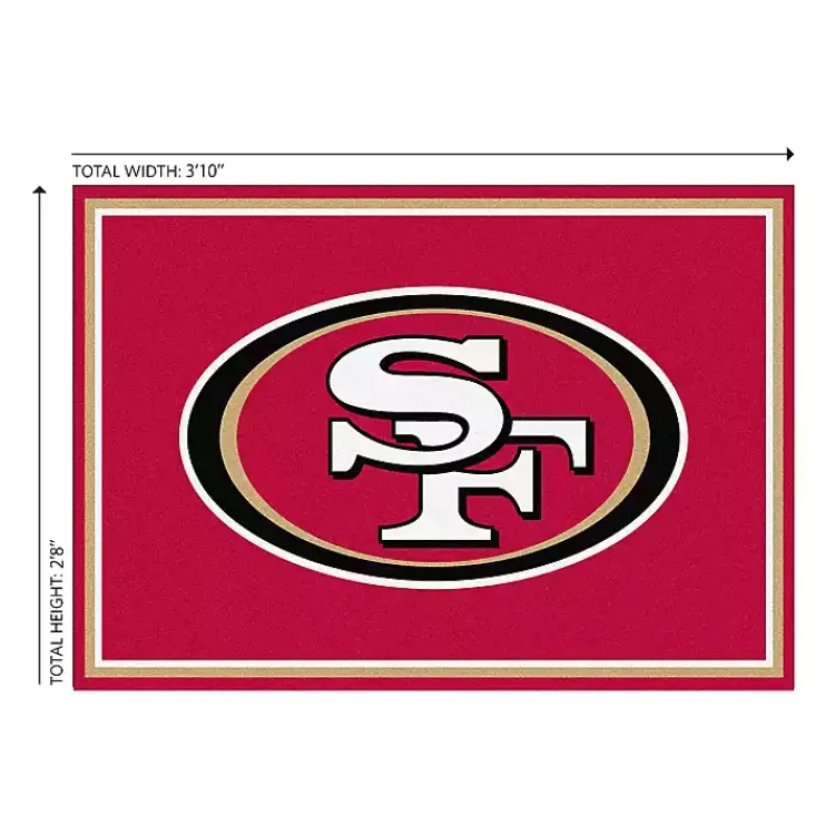 Area Rugs-Kirklands Home San Fransisco 49ers Area Rug, 3x4 Red