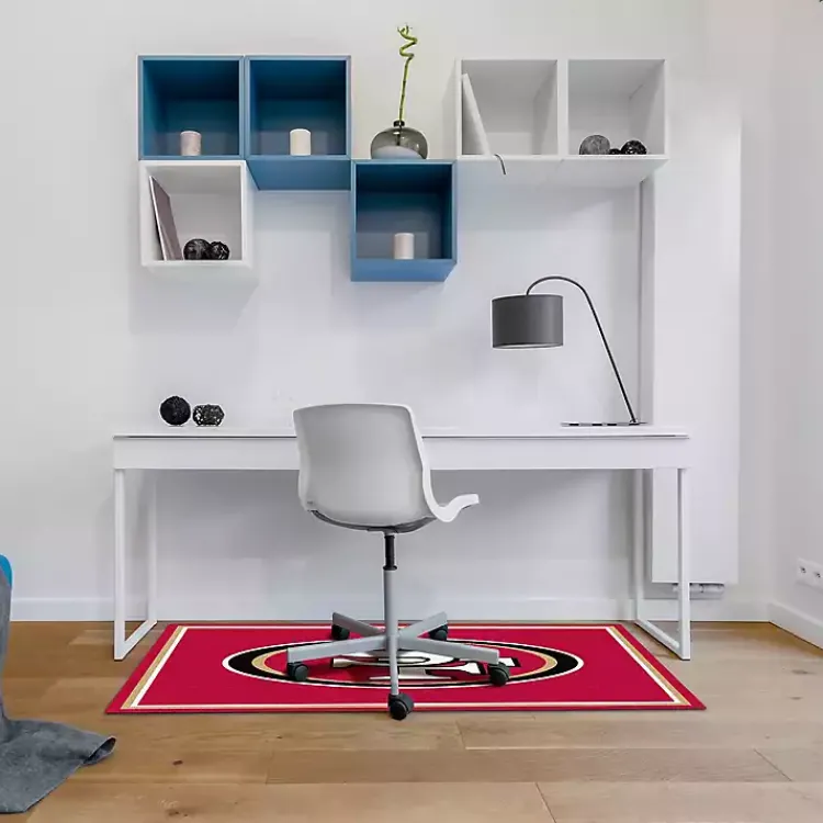 Area Rugs-Kirklands Home San Fransisco 49ers Area Rug, 3x4 Red