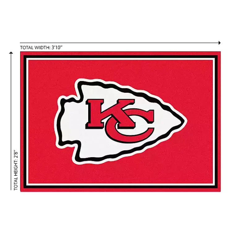 Area Rugs-Kirklands Home Kansas City Chiefs Area Rug, 3x4 Red