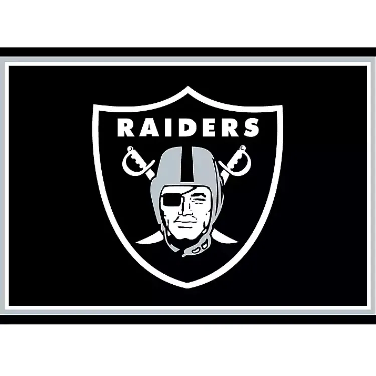 Area Rugs-Kirklands Home Las Vegas Raiders Area Rug, 3x4 Black