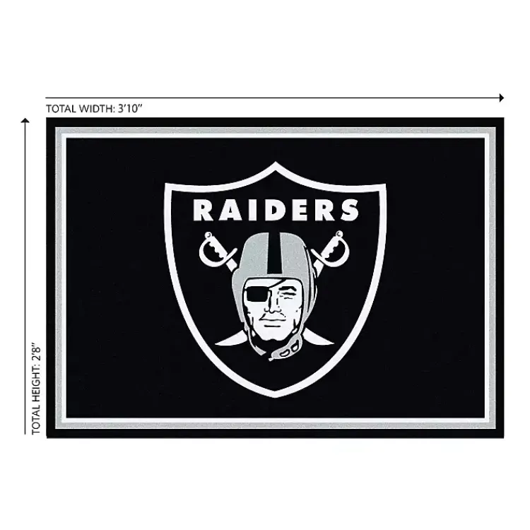 Area Rugs-Kirklands Home Las Vegas Raiders Area Rug, 3x4 Black