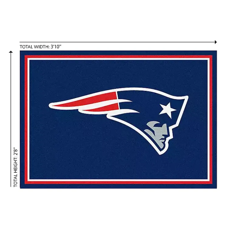 Area Rugs-Kirklands Home New England Patriots Area Rug, 3x4 Blue