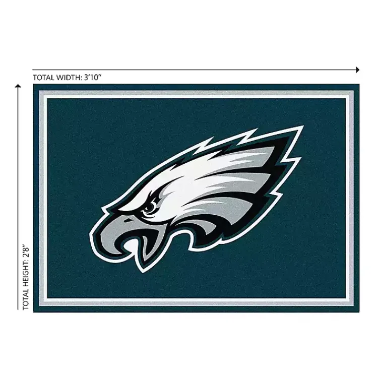 Area Rugs-Kirklands Home Philadelphia Eagles Area Rug, 3x4 Green