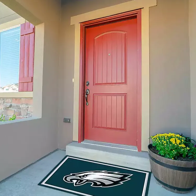 Area Rugs-Kirklands Home Philadelphia Eagles Area Rug, 3x4 Green