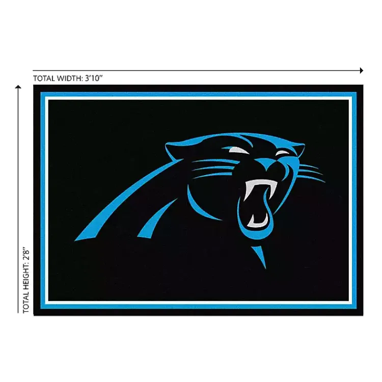 Area Rugs-Kirklands Home Carolina Panthers Area Rug, 3x4 Black