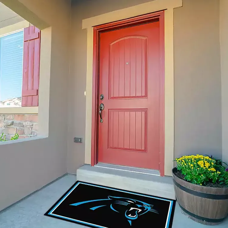 Area Rugs-Kirklands Home Carolina Panthers Area Rug, 3x4 Black