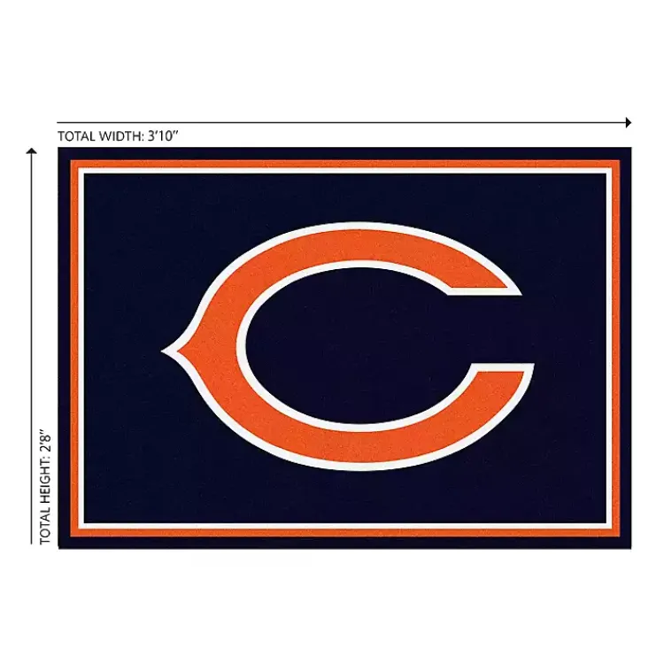 Area Rugs-Kirklands Home Chicago Bears Area Rug, 3x4 Black