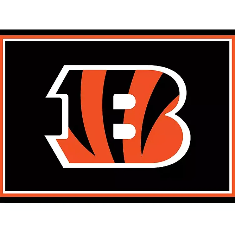 Area Rugs-Kirklands Home Cincinnati Bengals Area Rug, 3x4 Black