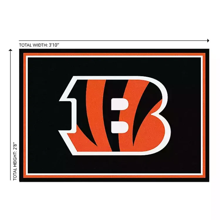 Area Rugs-Kirklands Home Cincinnati Bengals Area Rug, 3x4 Black