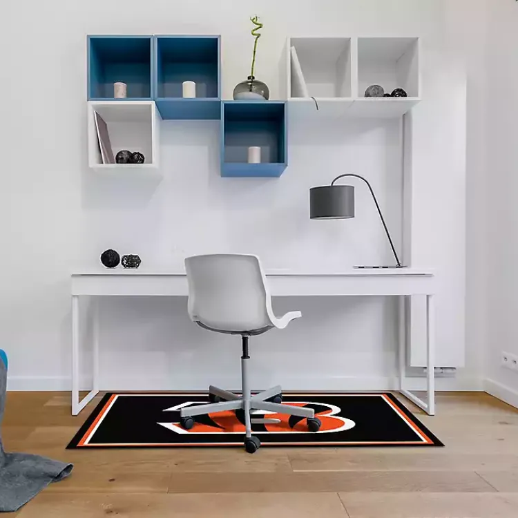 Area Rugs-Kirklands Home Cincinnati Bengals Area Rug, 3x4 Black