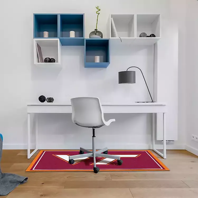 Area Rugs-Kirklands Home Virginia Tech Area Rug, 3x4 Red