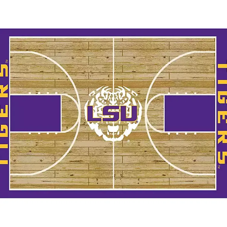 Area Rugs-Kirklands Home Louisiana State University Courtside Area Rug, 4x6