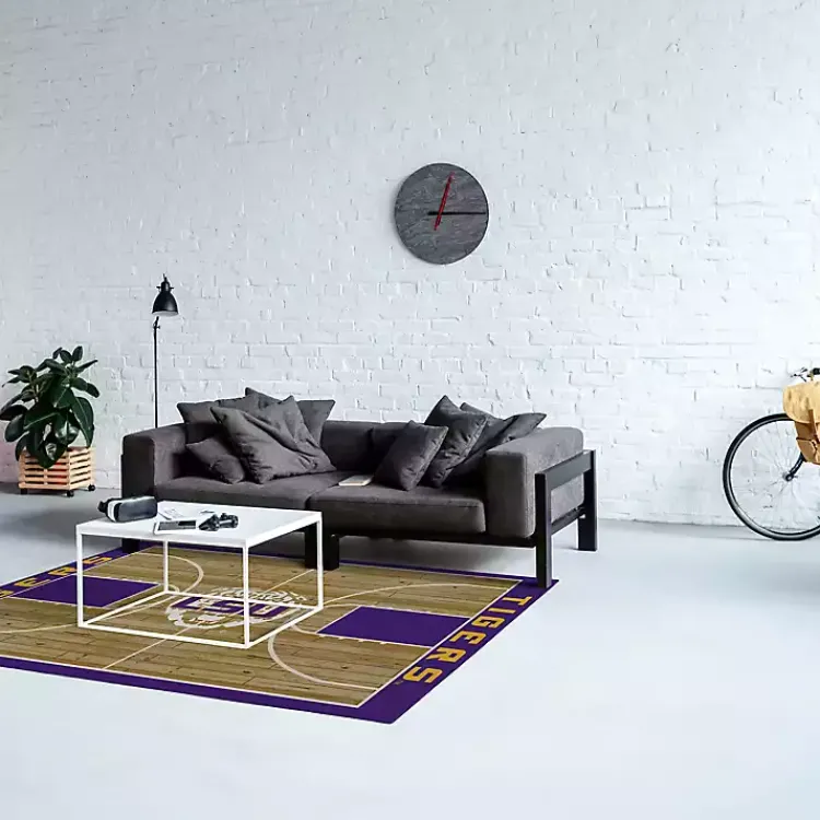 Area Rugs-Kirklands Home Louisiana State University Courtside Area Rug, 4x6