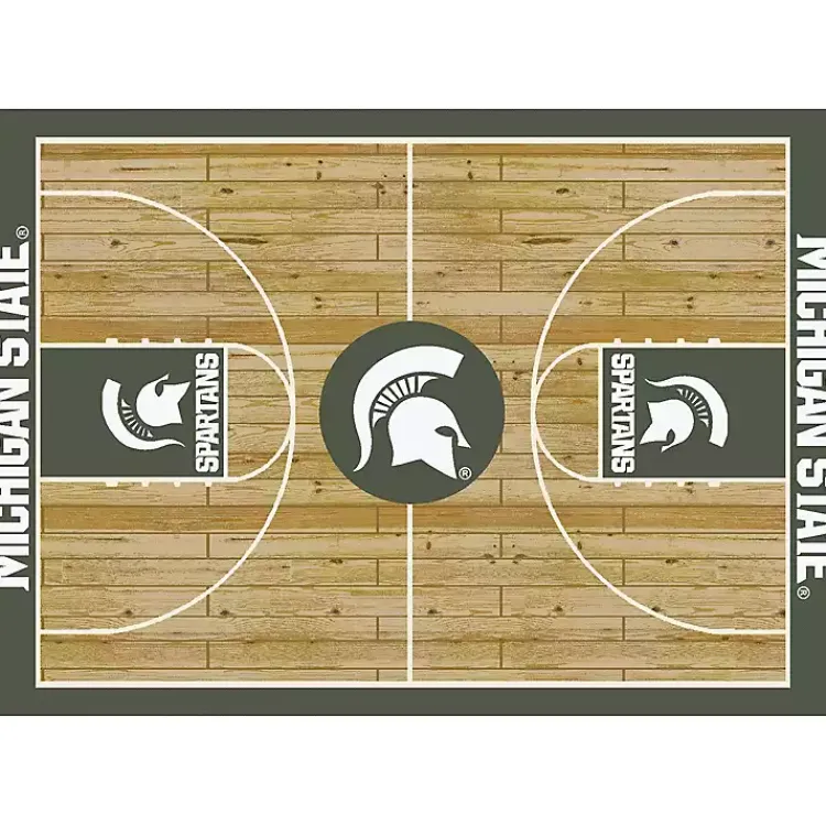 Area Rugs-Kirklands Home Michigan State Courtside Area Rug, 4x6