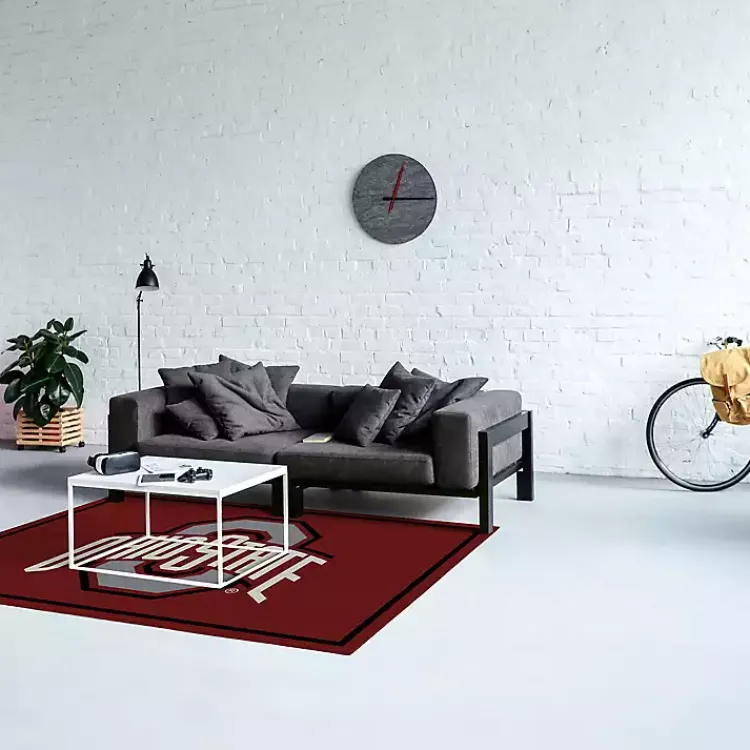 Area Rugs-Kirklands Home Ohio State University Area Rug, 4x6 Red