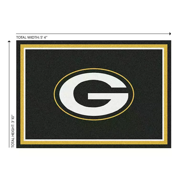 Area Rugs-Kirklands Home bay Packers Area Rug, 4x6 Green