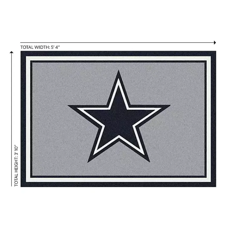 Area Rugs-Kirklands Home Dallas Cowboys Area Rug, 4x6 Gray