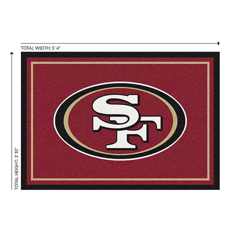 Area Rugs-Kirklands Home San Francisco 49ers Area Rug, 4x6 Red