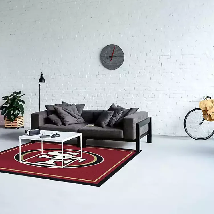 Area Rugs-Kirklands Home San Francisco 49ers Area Rug, 4x6 Red