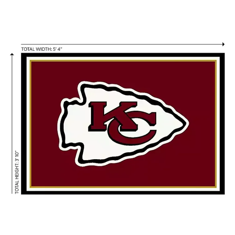 Area Rugs-Kirklands Home Kansas City Chiefs Area Rug, 4x6 Red