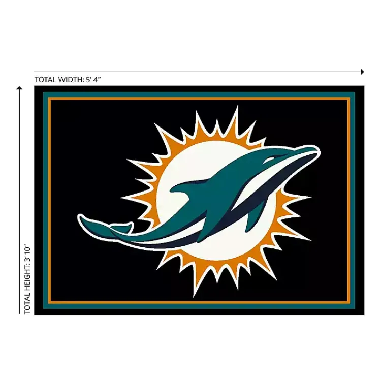 Area Rugs-Kirklands Home Miami Dolphins Area Rug, 4x6